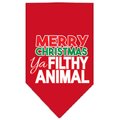 Mirage Pet Products Ya Filthy Animal Screen Print Pet BandanaRed Small 66-161 SMRD